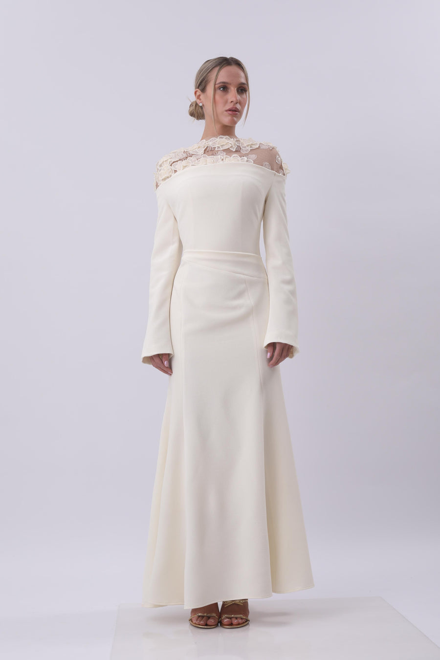 Ivory Blossom Elegance Gown