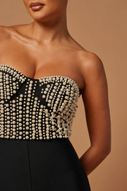 Black Pearl Strapless Jumpsuit