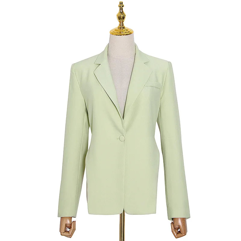 Backless Chain Detail Suit Blazer