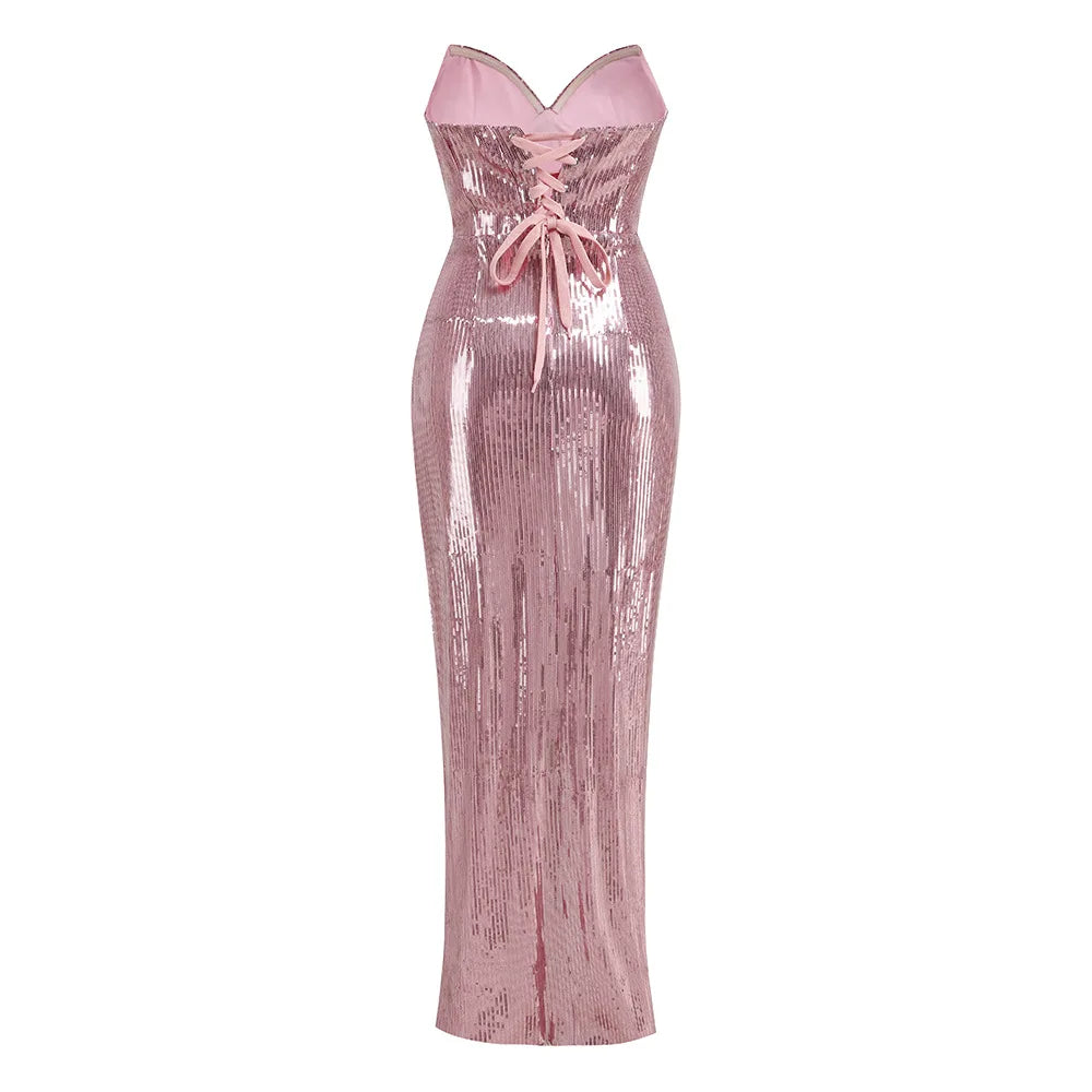 Blush Radiance Sequin Gown