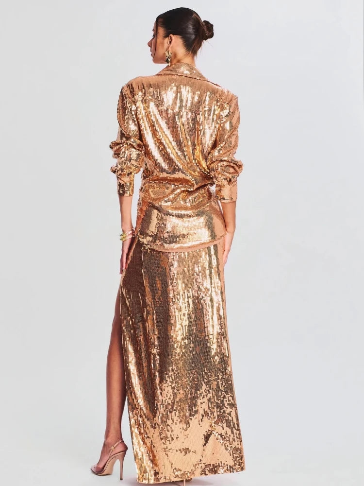 Luxury Sequin Two-Piece Set