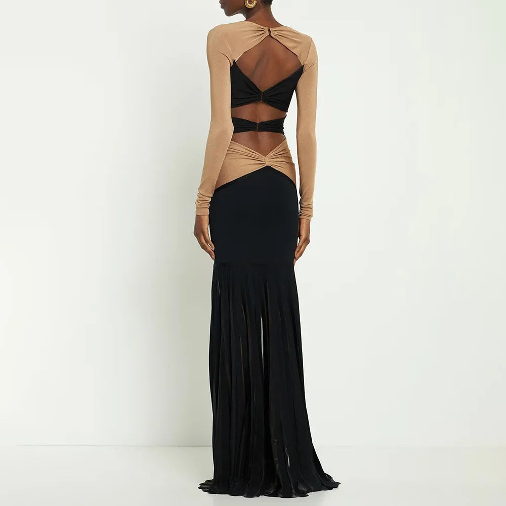 Golden Hour Cut-Out Maxi Dress