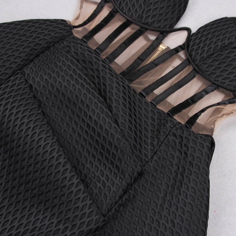 Black Structured Mini Dress