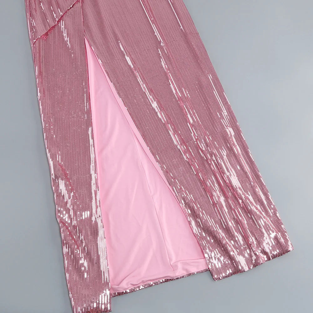 Blush Radiance Sequin Gown