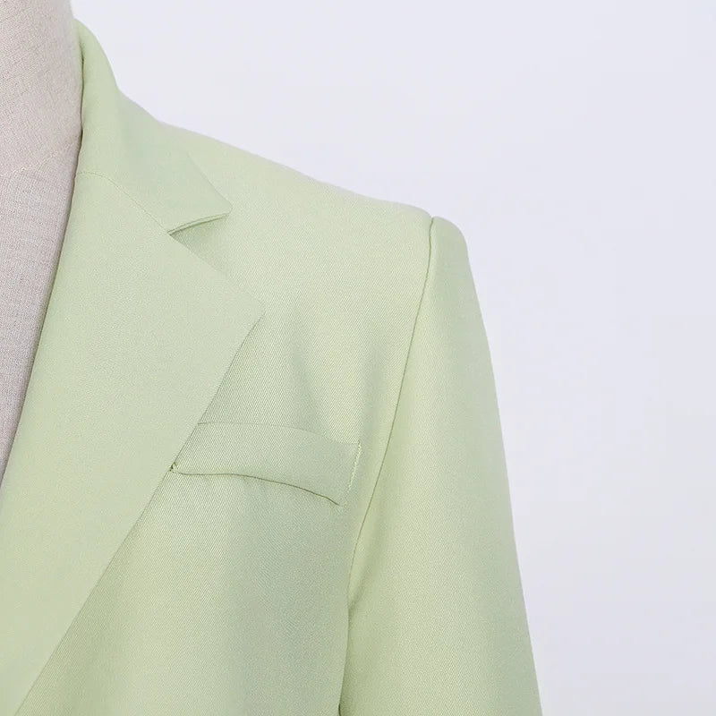 Backless Chain Detail Suit Blazer