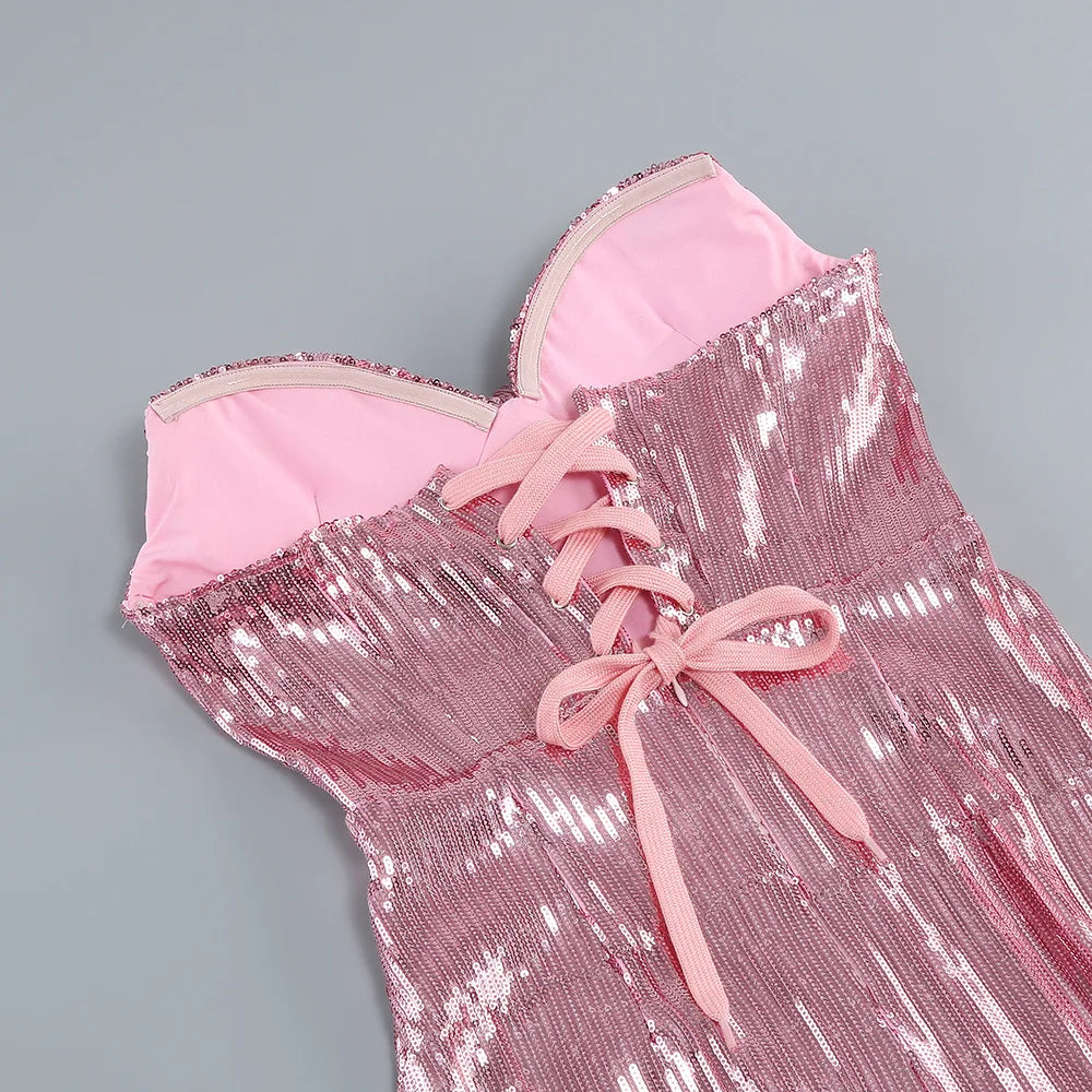 Blush Radiance Sequin Gown