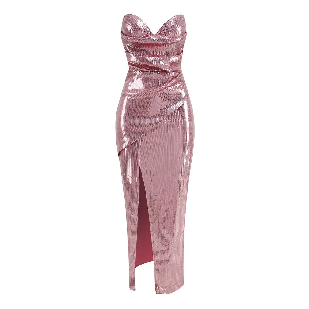 Blush Radiance Sequin Gown