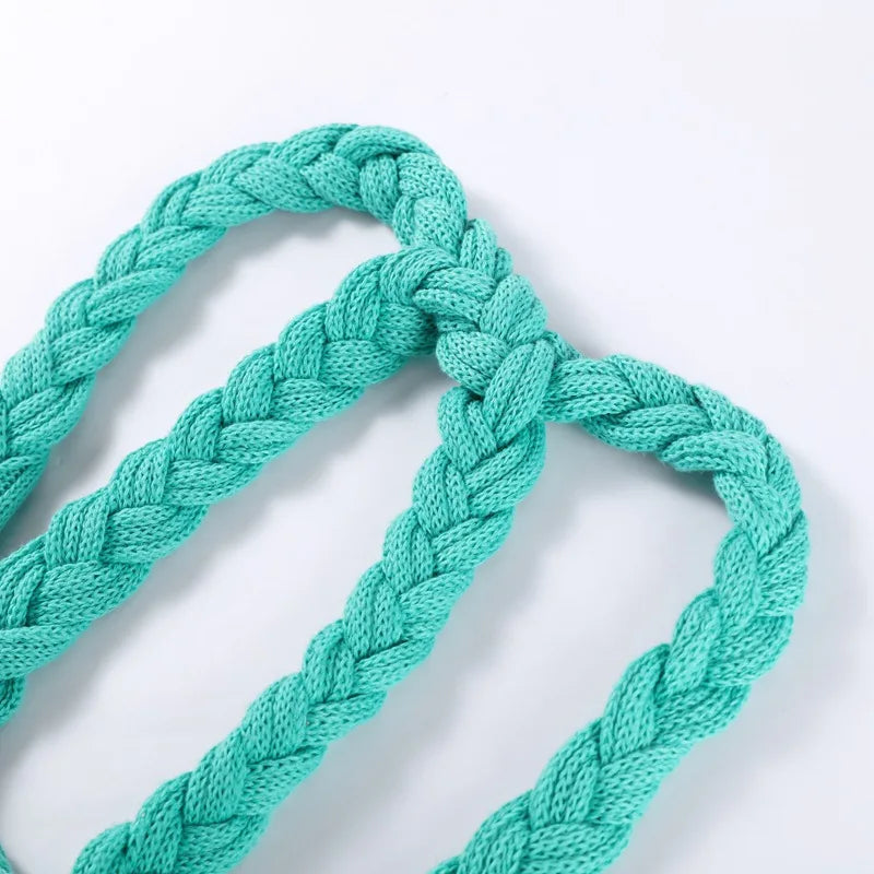 Emerald Knit Backless Halter Maxi Dress