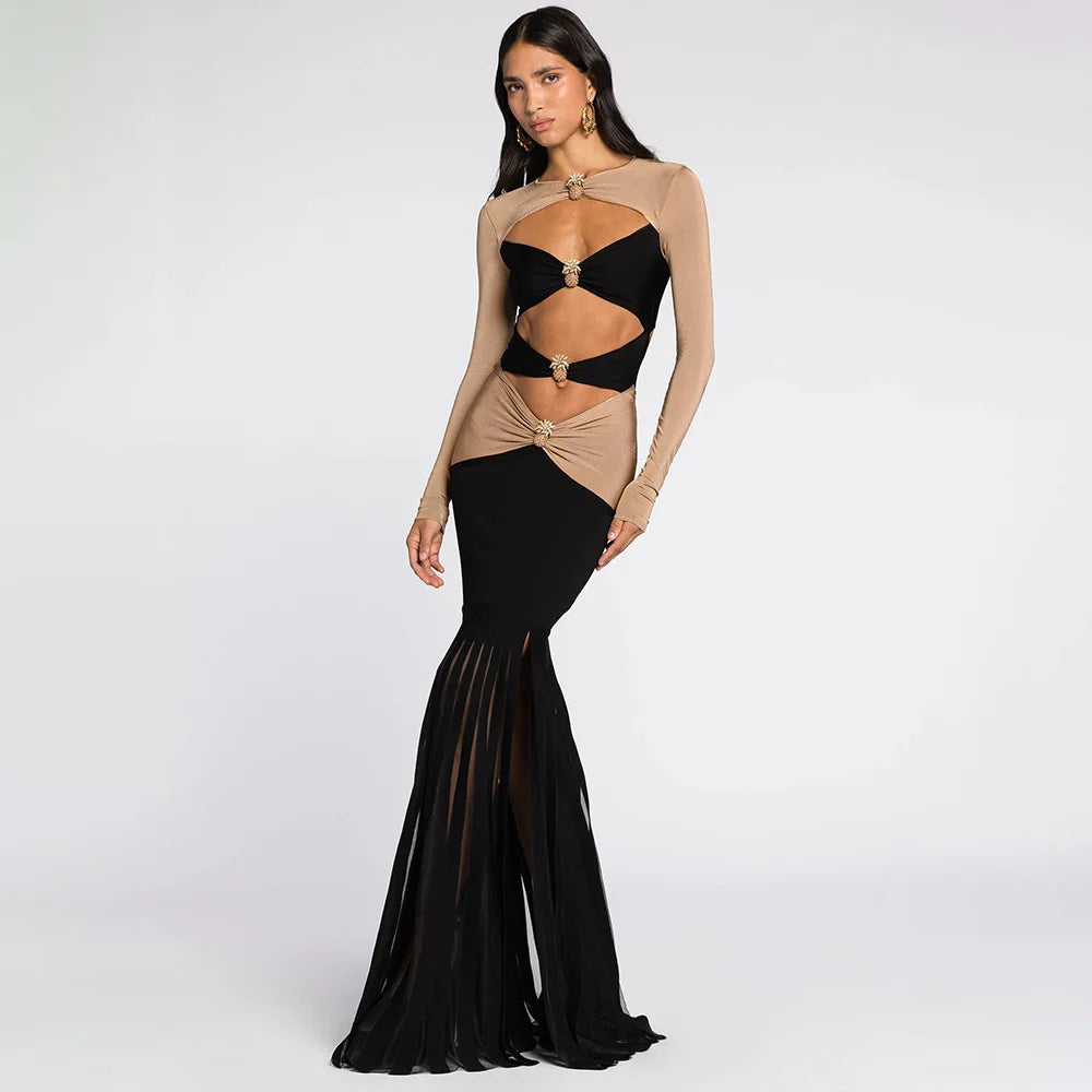 Golden Hour Cut-Out Maxi Dress