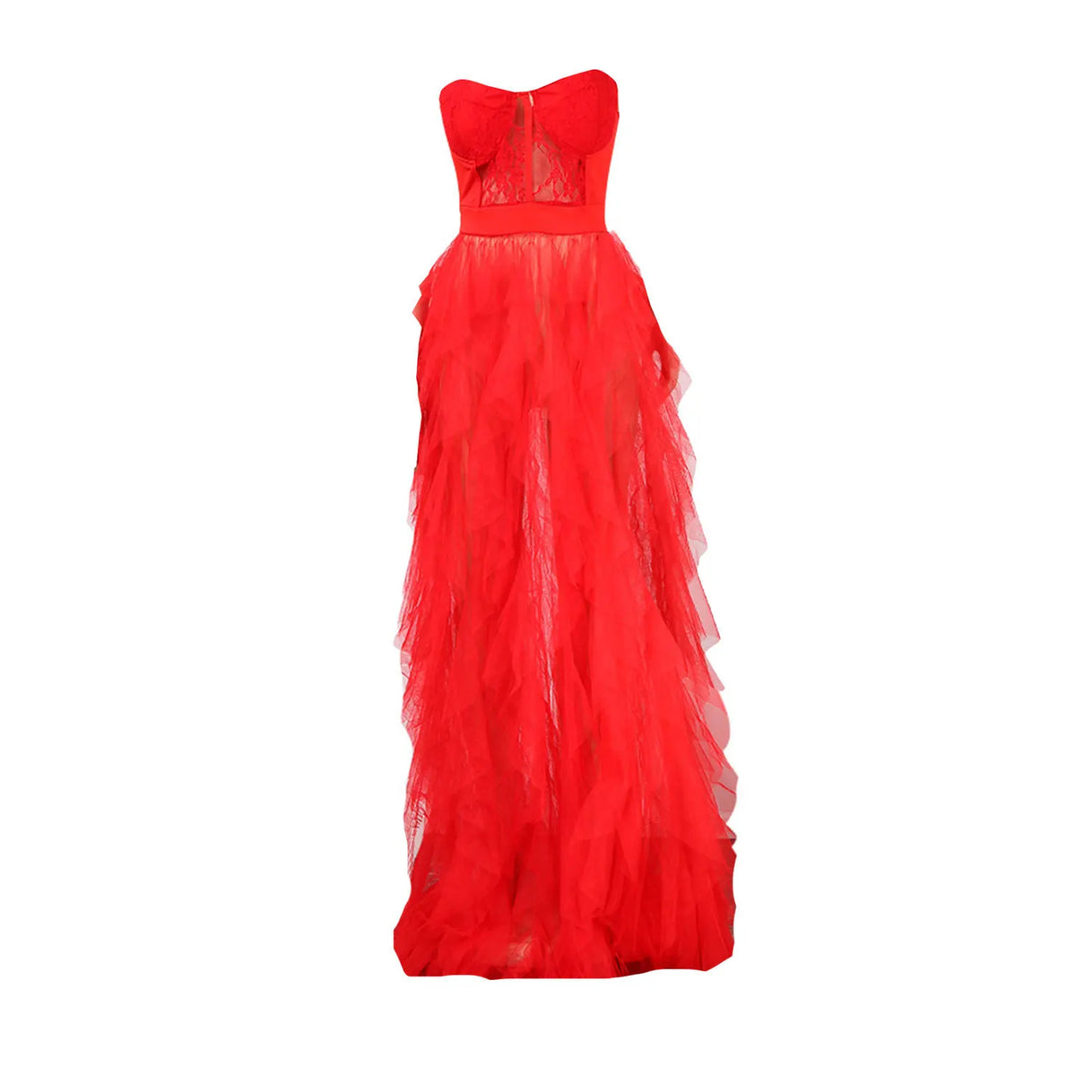 Strapless Lace Corset Tulle Gow
