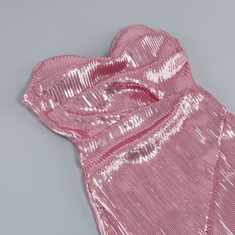 Blush Radiance Sequin Gown