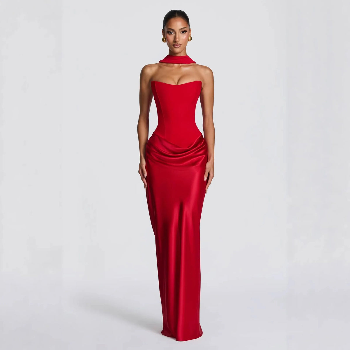 The Noir Draped Gown