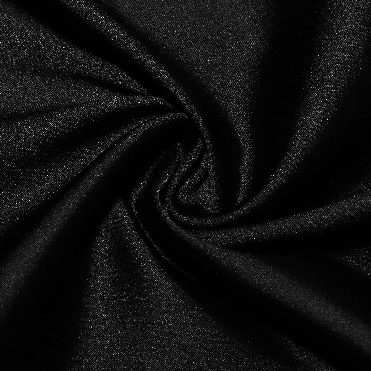 Black Strapless Satin Gown