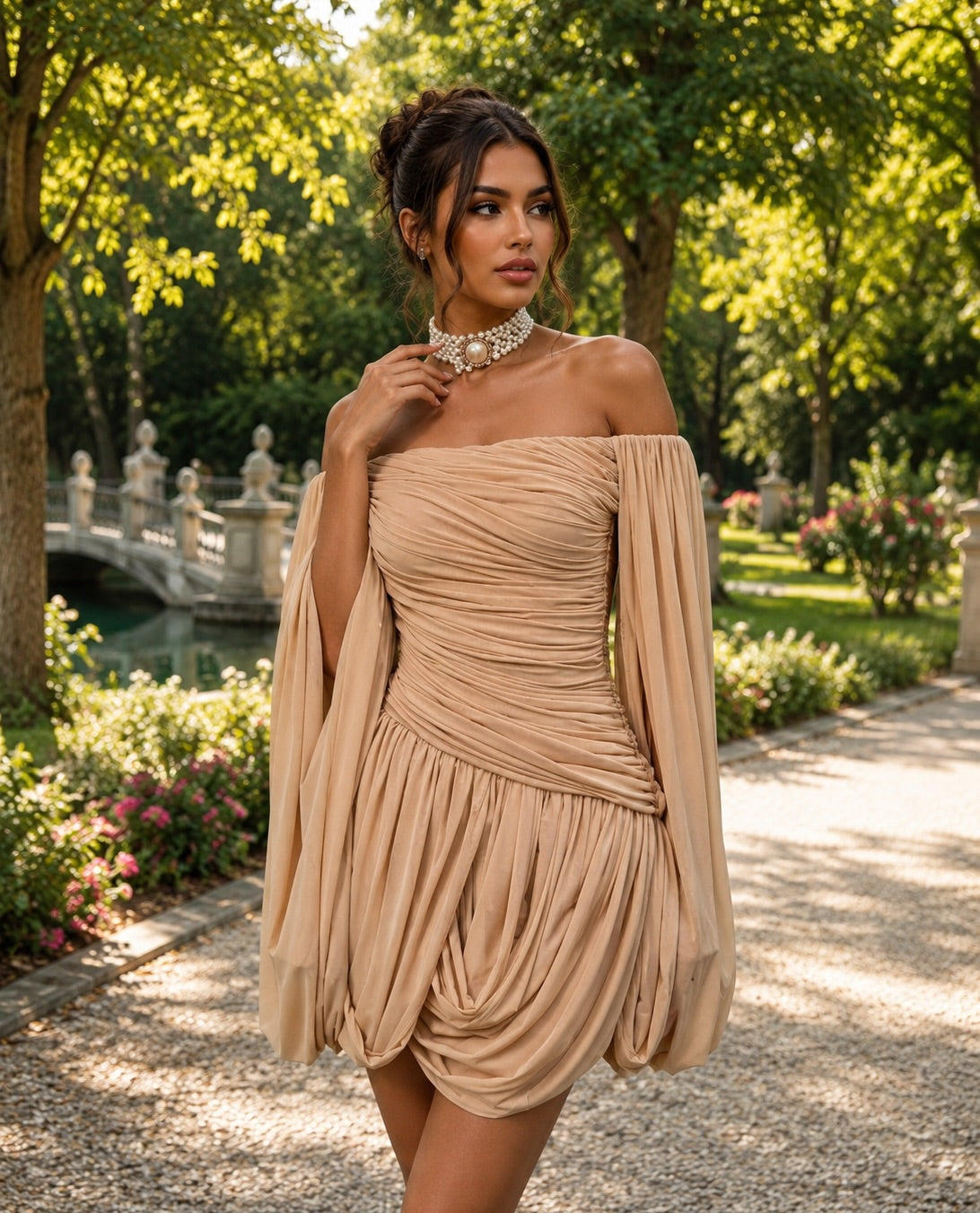 The Celeste Draped Mini Dress