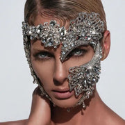 Crystal Embellished Couture Face Accessory