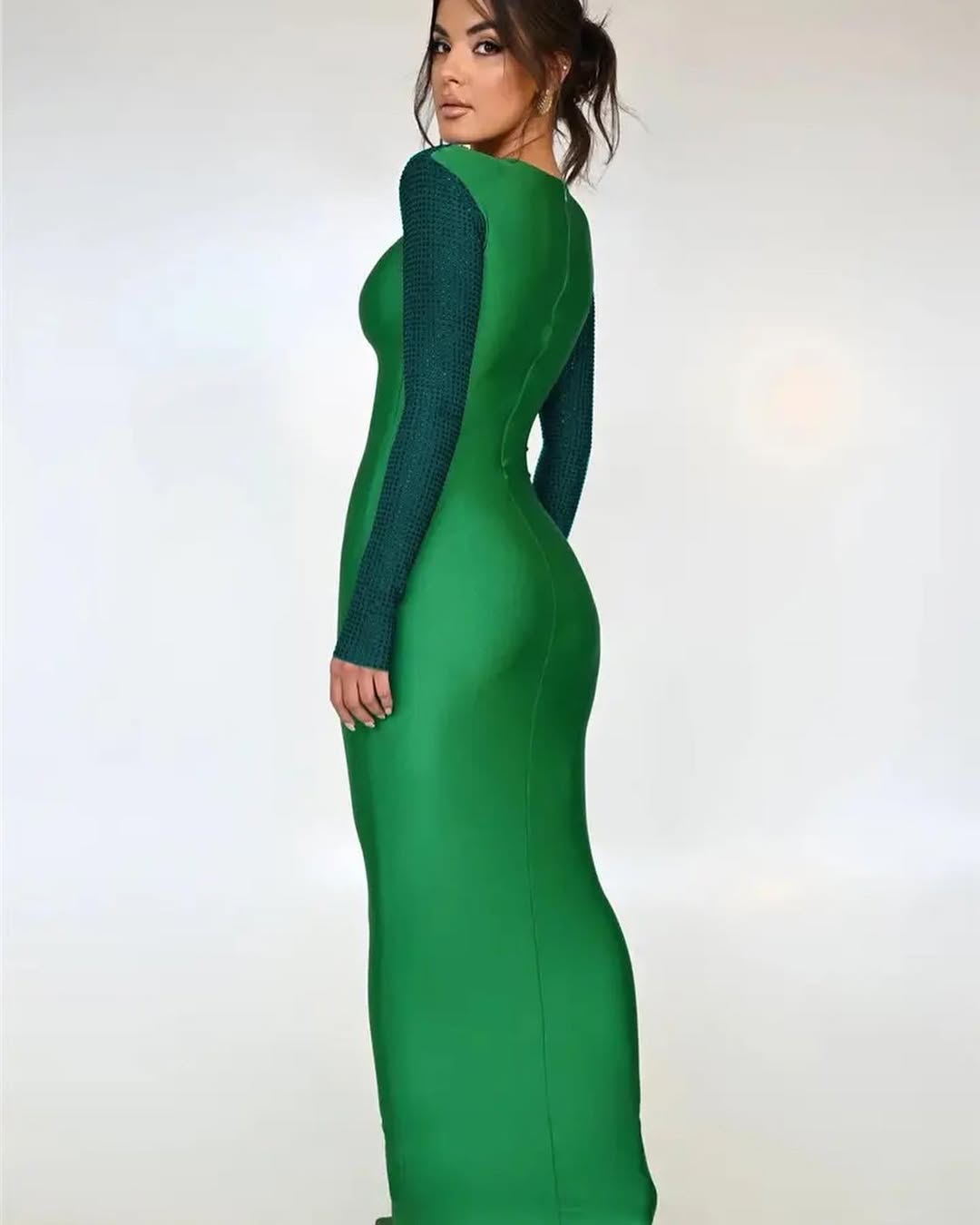 Crystal Sleeve Bodycon Gown