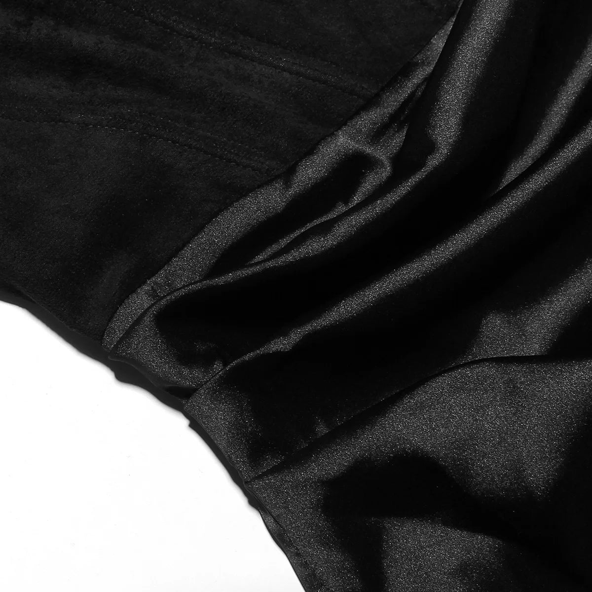 Black Strapless Satin Gown