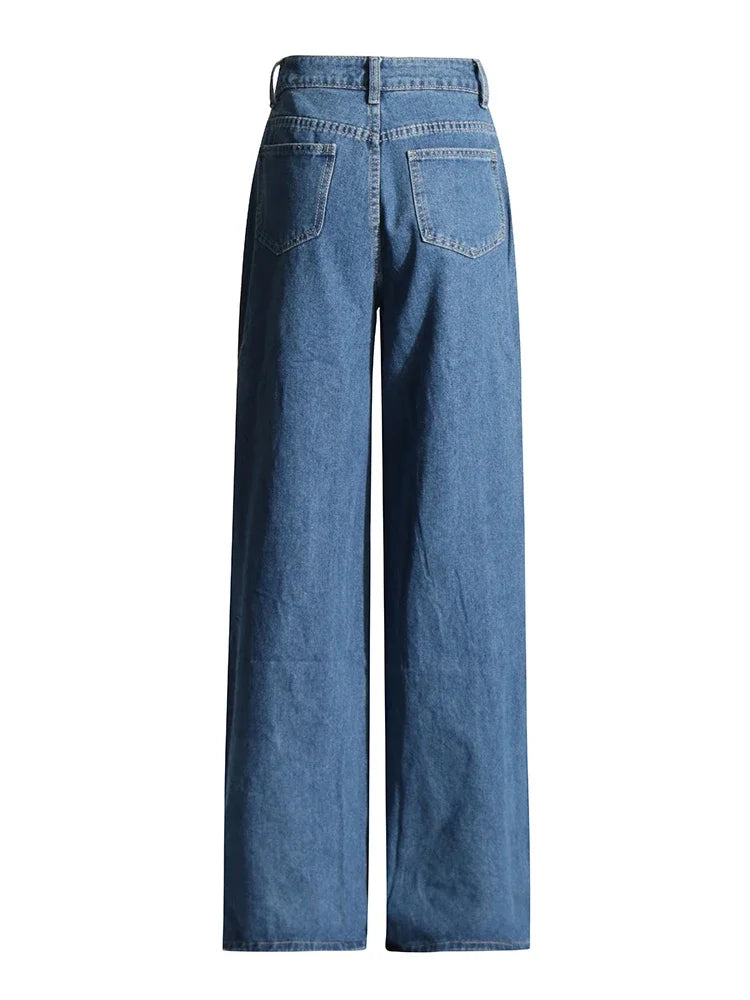 Denim Heart Cut-Out Two-Piece Set