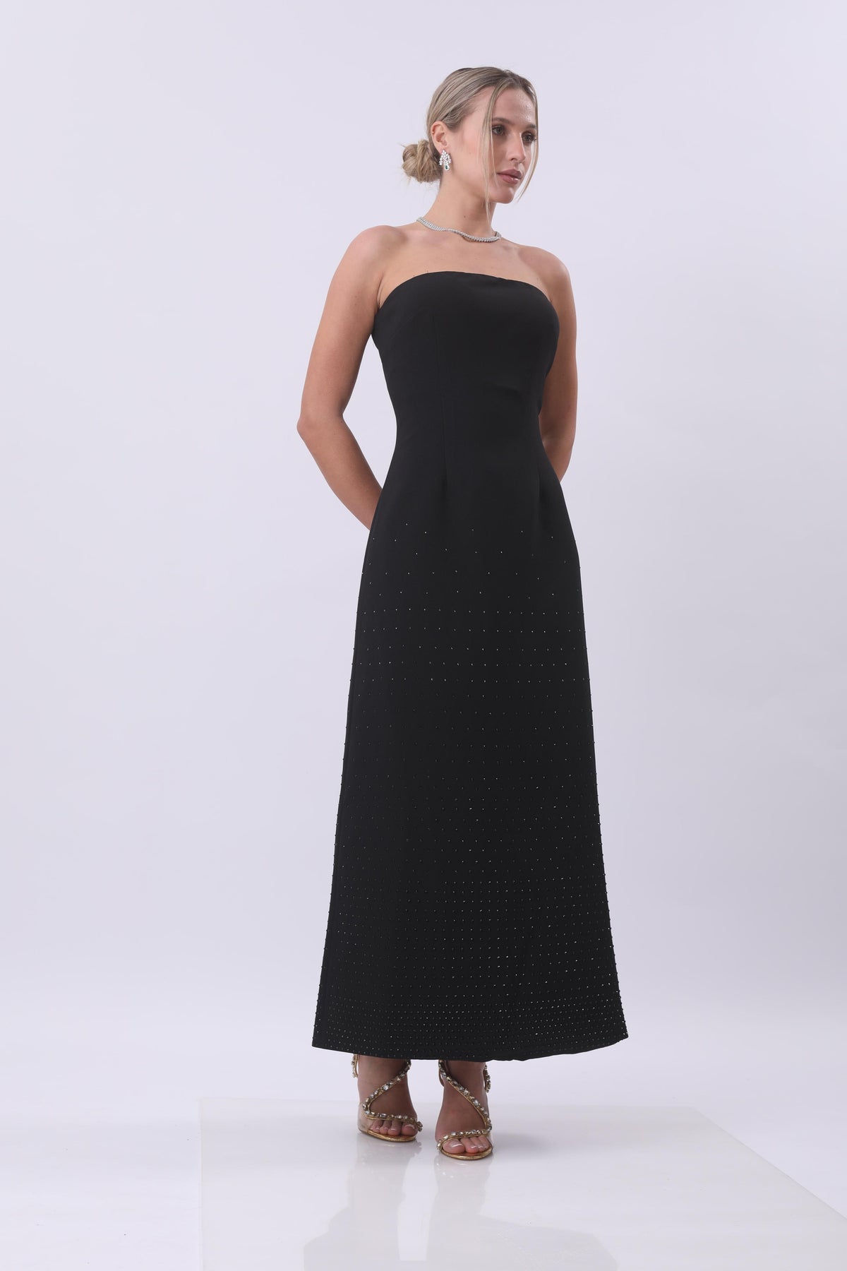 Midnight Noir Crystal Gown